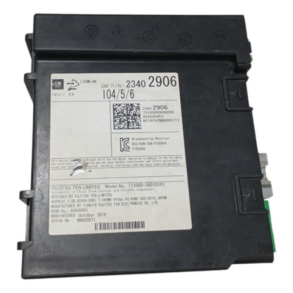 Módulo Receptor Rádio Chevrolet Gm S10 2017 A 2021 Preto